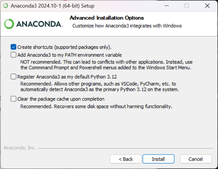 anaconda install